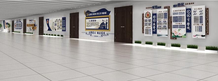 警局樓道文化墻制作效果圖