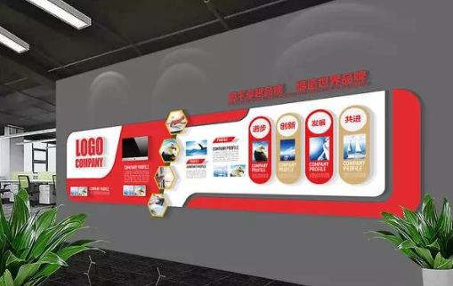 現代簡約勵志創意掛畫企業文化墻