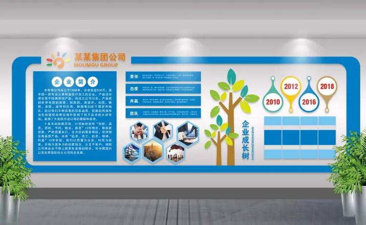 公司辦公室文化墻制作效果圖