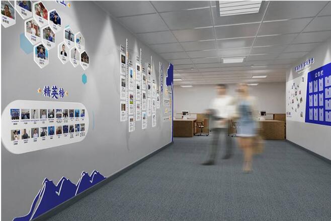 優秀簡潔企業文化墻制作效果圖