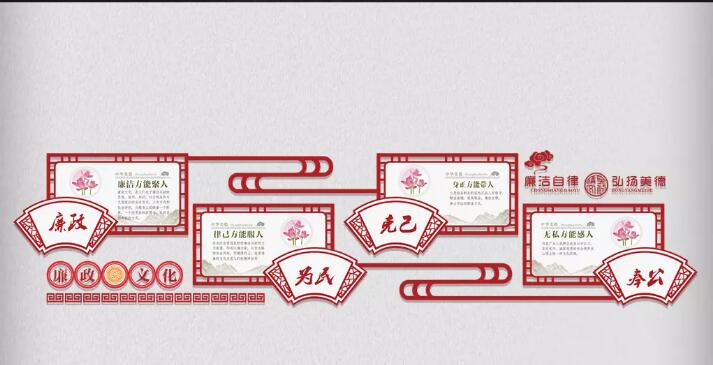 企業(yè)廉政文化墻制作效果圖