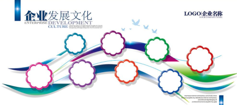 企業文化墻模版設計圖__展板模板