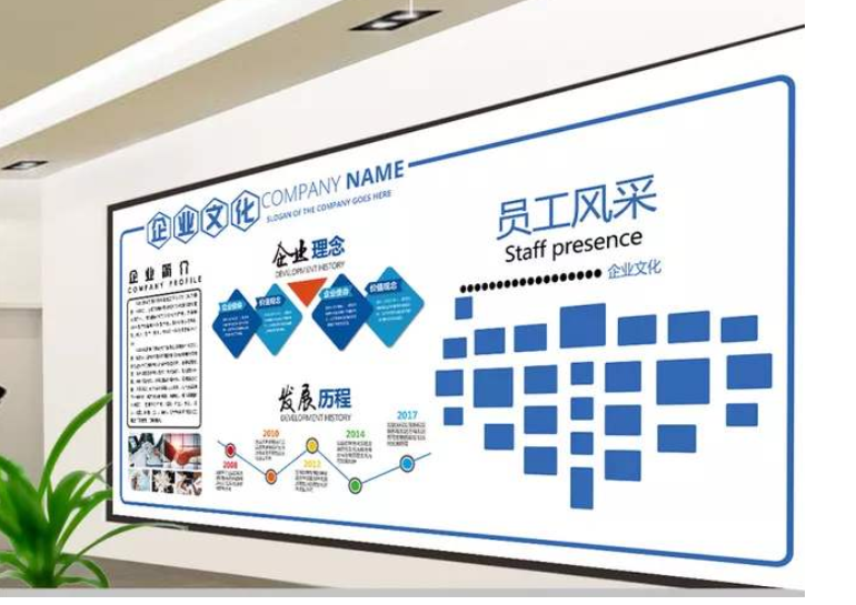 微立體企業(yè)文化墻活動室照片墻展示