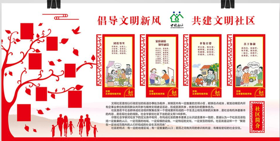 中式社區家規家風家訓文化墻