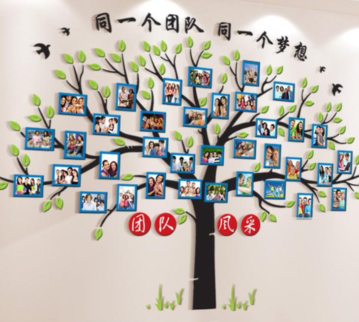 簡約現代勵志創意定制文化形象墻