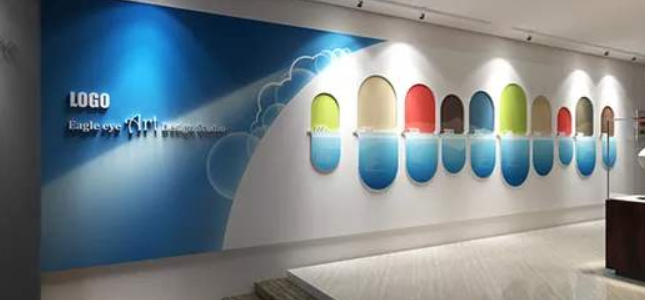 科技企業(yè)文化墻現(xiàn)代簡約形象墻