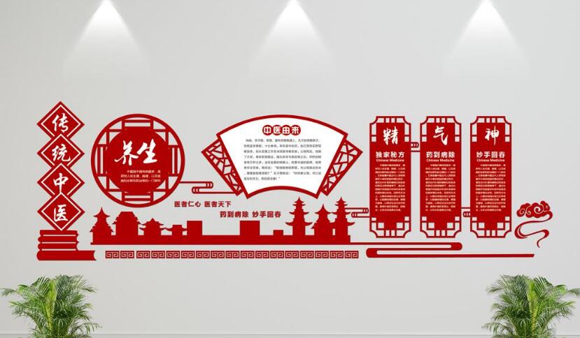 立體中醫文化墻設計制作