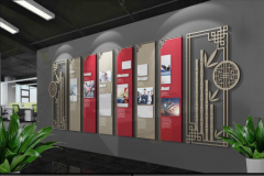 中式古典立體企業文化墻設計