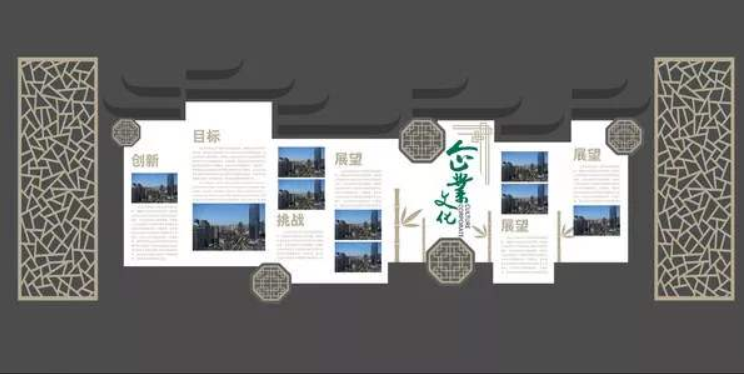古典中式立體企業文化墻