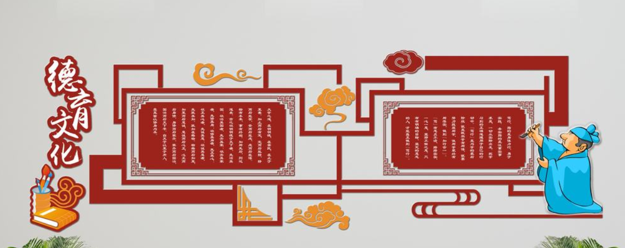 中國風元素微立體精氣神中醫文化墻