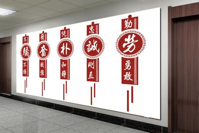 簡約樓道文化墻制作效果圖