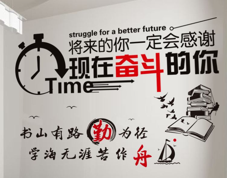 勵志墻貼紙海報辦公室房間裝飾品貼畫班級企業文化墻