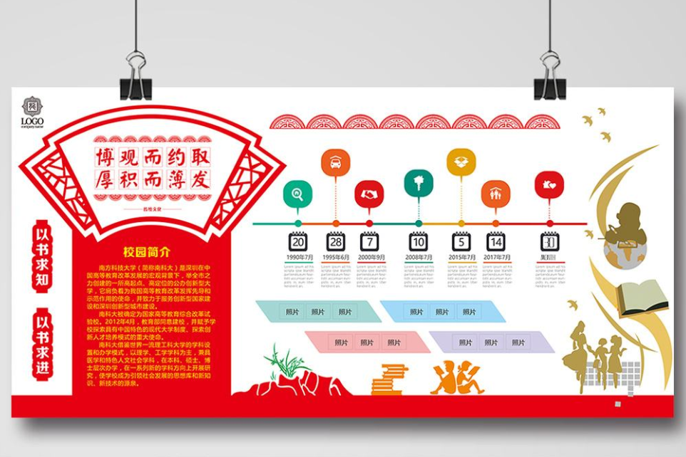 微立體校園文化墻uv雕刻展板圖片