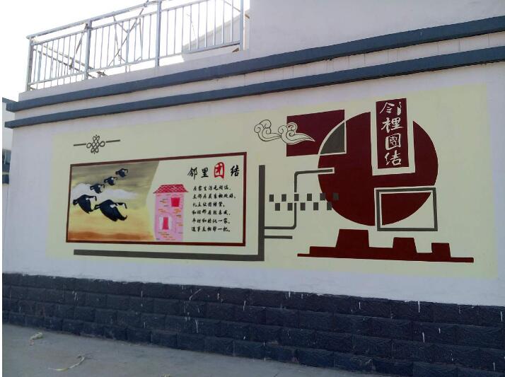 特色文化農村文化墻制作效果圖