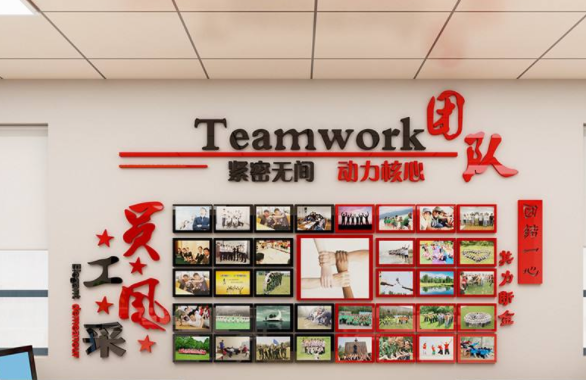 立體公司企業文化墻辦公室勵志照片墻