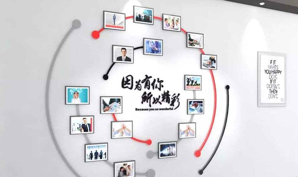 簡約大氣企業文化墻背景