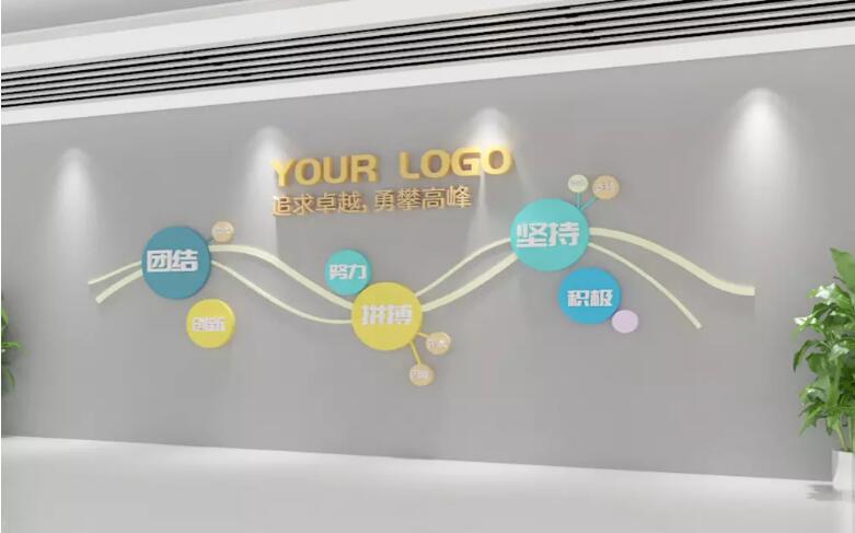 企業(yè)勵(lì)志文化墻制作效果圖