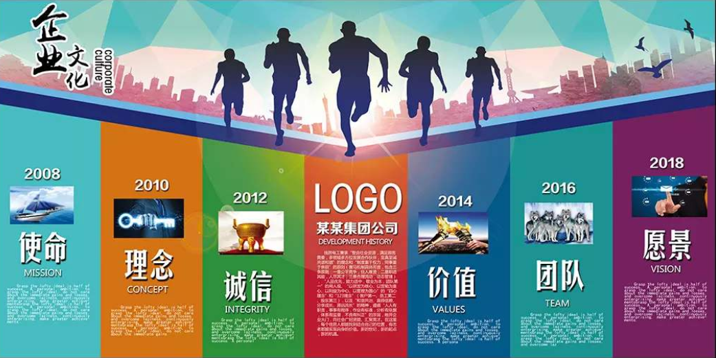 大氣企業文化墻設計