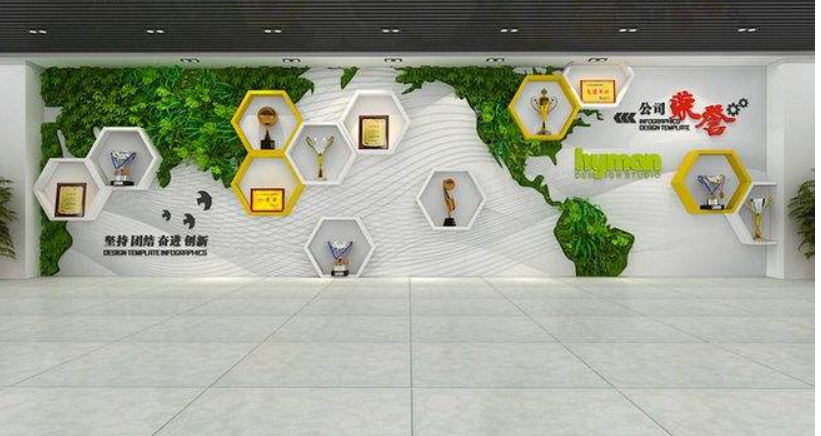 企業(yè)榮譽(yù)墻展廳設(shè)計(jì)公司文化墻創(chuàng)意效果圖