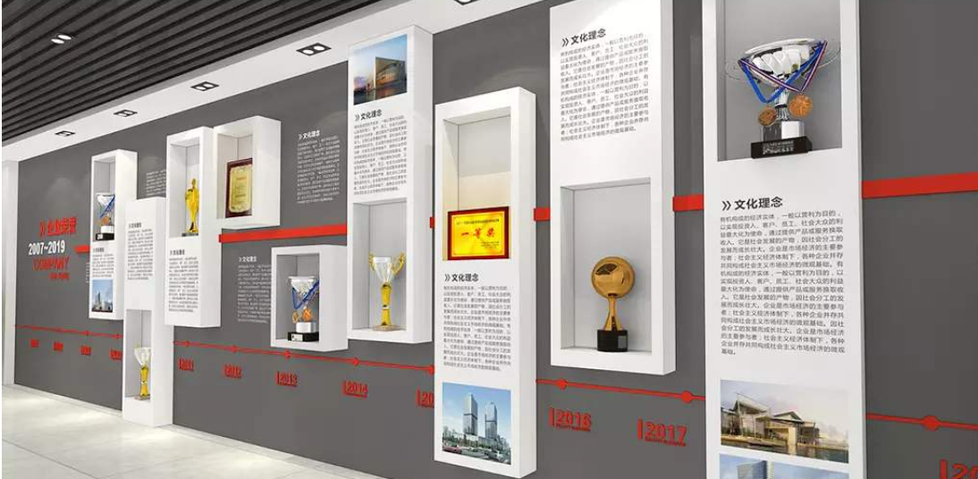 企業(yè)榮譽(yù)墻展廳設(shè)計(jì)公司文化墻創(chuàng)意效果圖