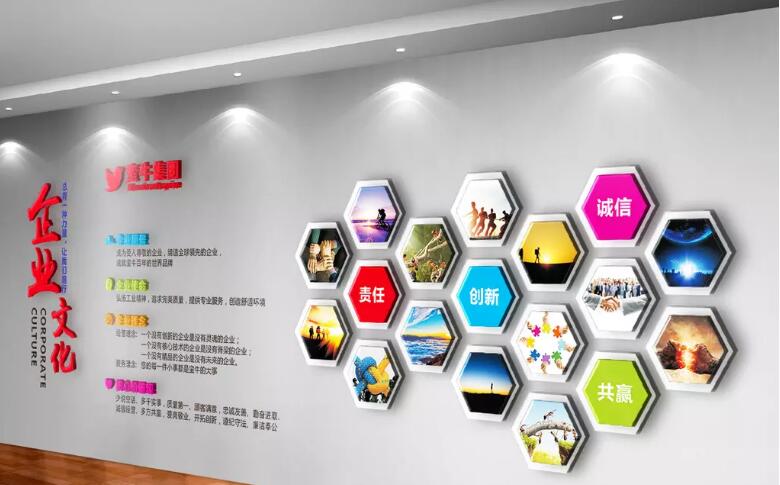 企業展廳照片墻制作效果圖