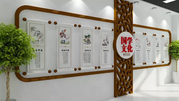 古典校園文化墻制作效果圖