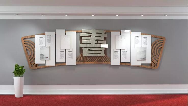 古典校園文化墻制作效果圖