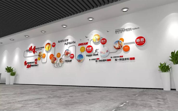 創意實用型企業文化墻制作效果圖