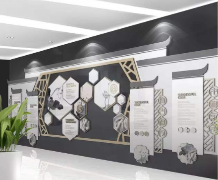 創意中式企業文化墻校園文化墻