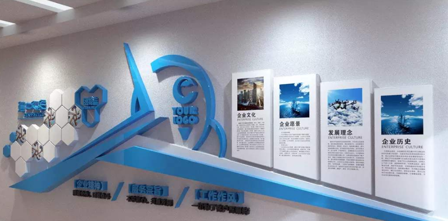 大氣現代簡約企業文化墻公司形象墻照片墻設計圖片