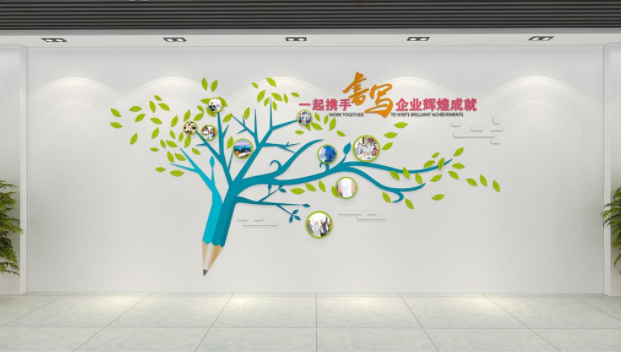 創(chuàng)意企業(yè)文化墻員工風采照片墻