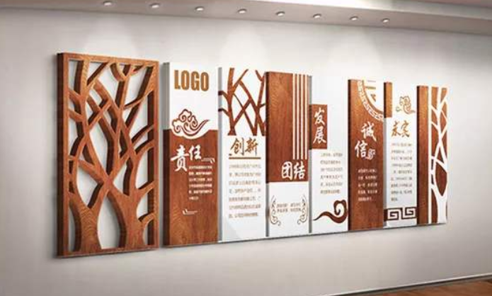 創意時尚科技企業微立體文化墻展板公司形象墻