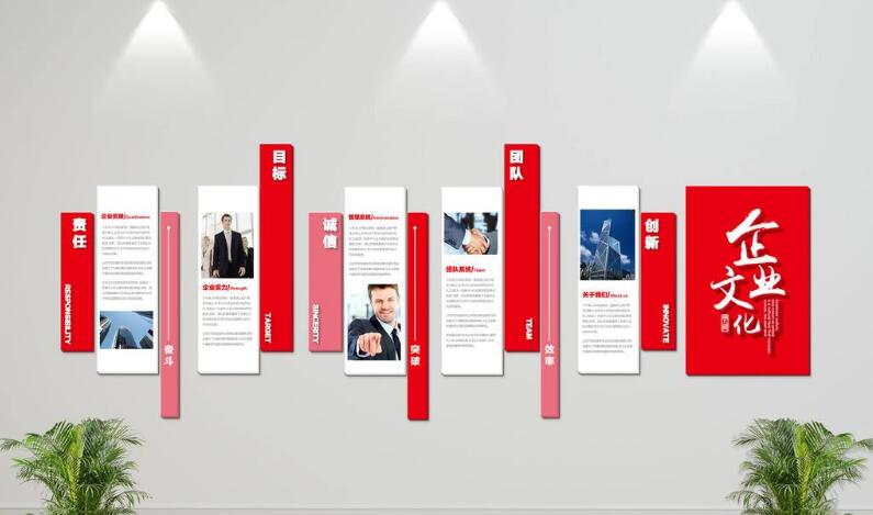 企業(yè)發(fā)展微立體文化墻制作效果圖