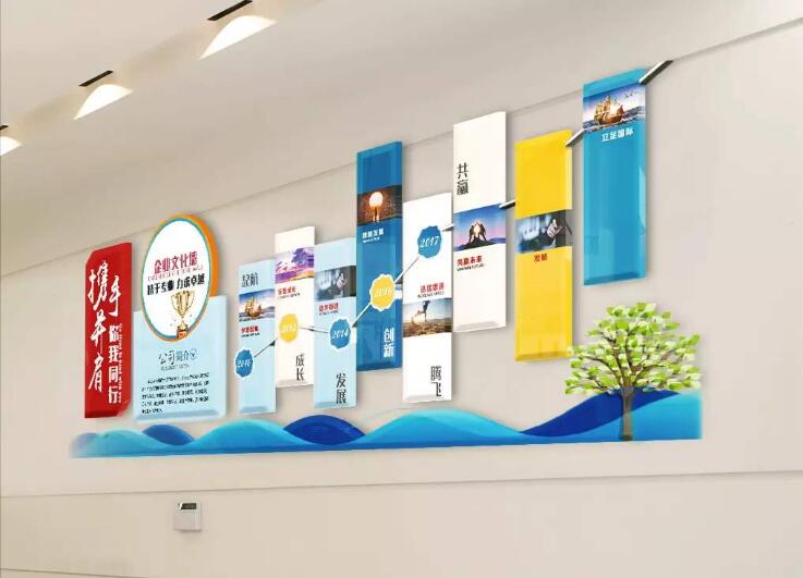 創意企業風采員工照片墻制作效果圖