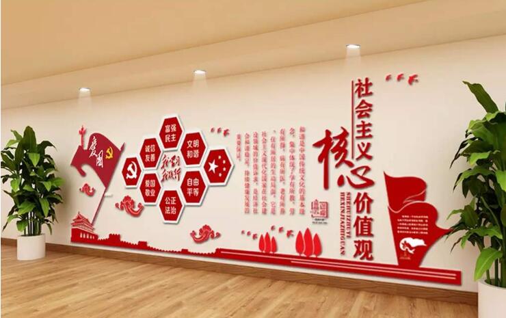 微立體黨建和諧發(fā)展文化墻制作效果圖