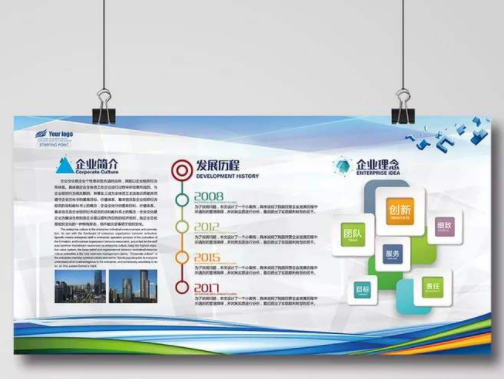 公司企業文化墻設計辦公室展示墻形象墻發展歷程墻設計