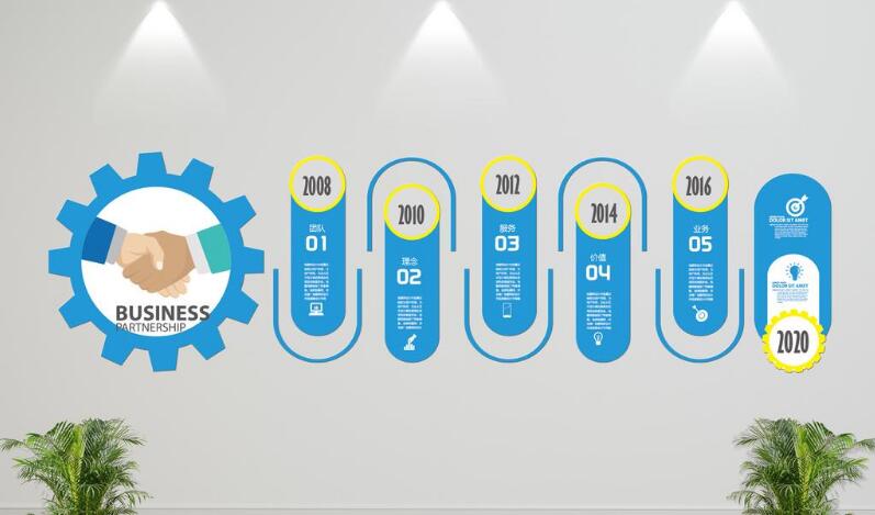 微立體企業文化墻活動室形象墻制作效果圖