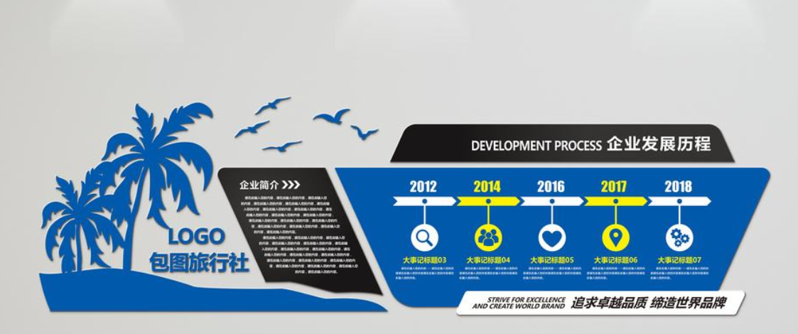 科技企業文化墻大型辦公室形象墻模板