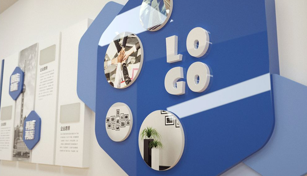 簡潔完整實用的公司宣傳欄企業文化墻設計