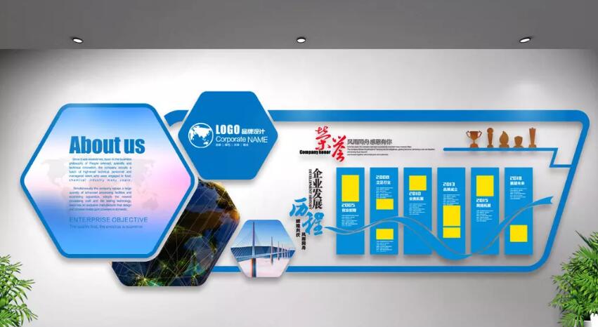 現(xiàn)代立體企業(yè)文化墻制作效果圖