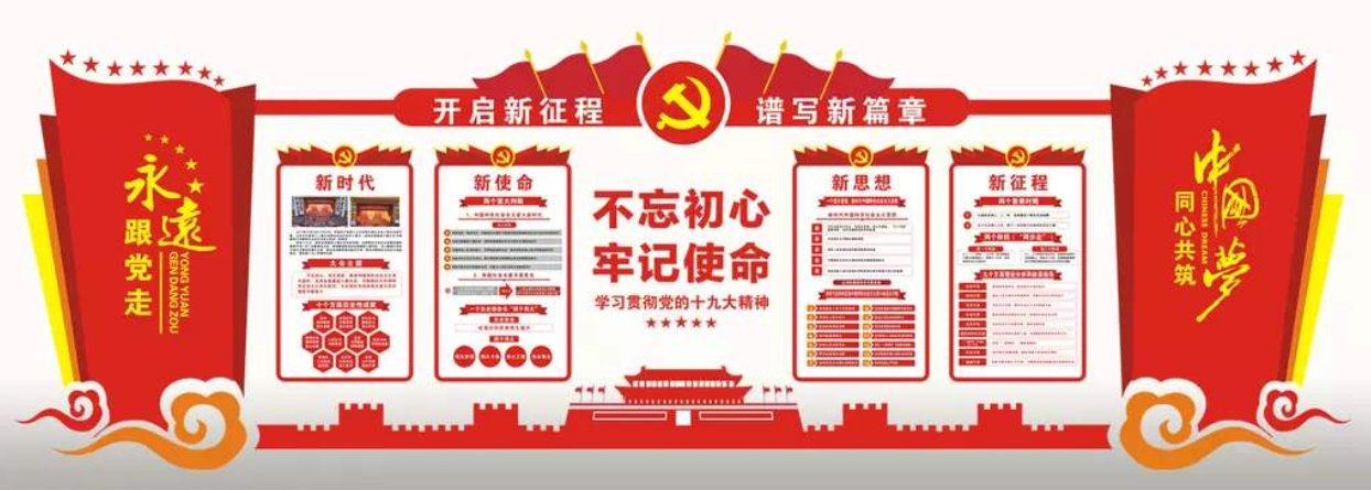 大氣紅色微立體黨員學習園地黨建