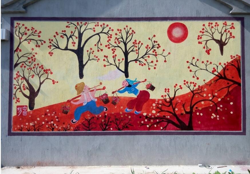 手繪文化墻制作效果圖