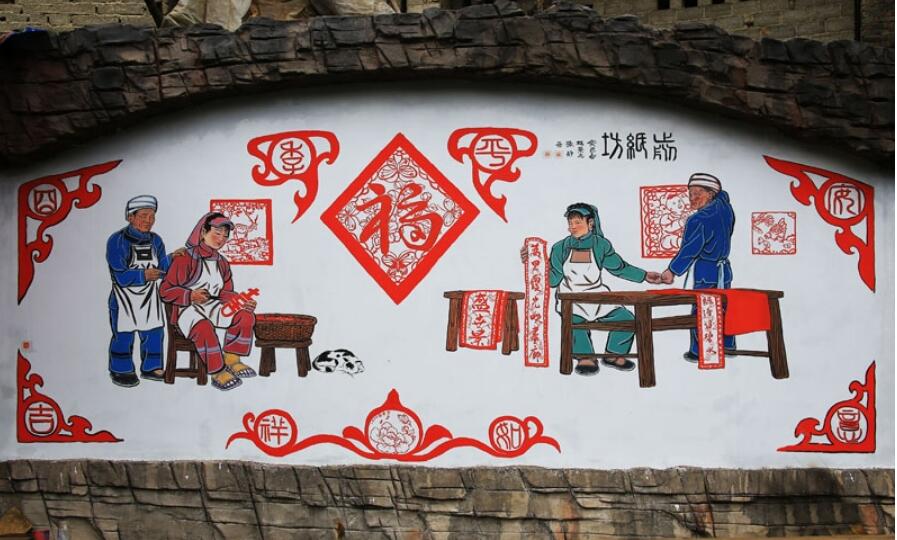 民俗文化墻制作效果圖