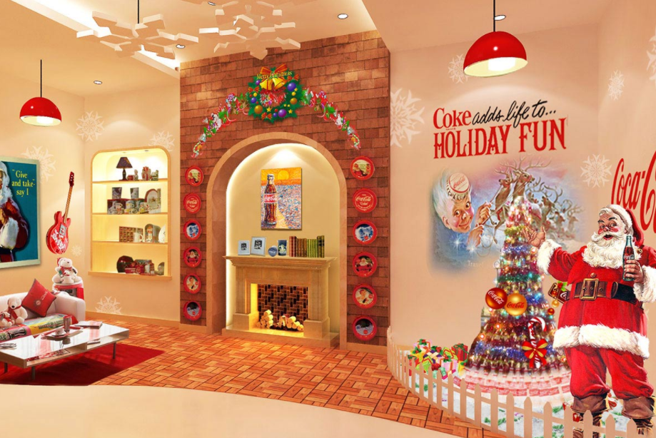 可樂圣誕節文化墻設計3