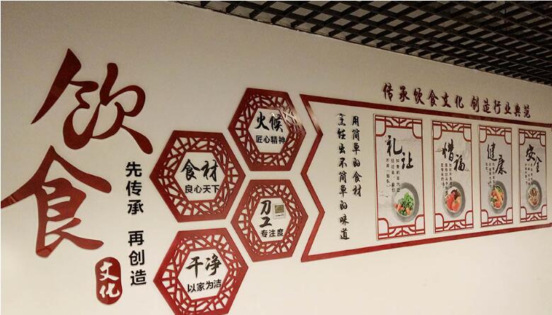 企業餐廳文化墻制作效果圖