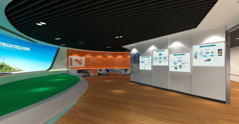 企業電力科技展廳文化墻設計2