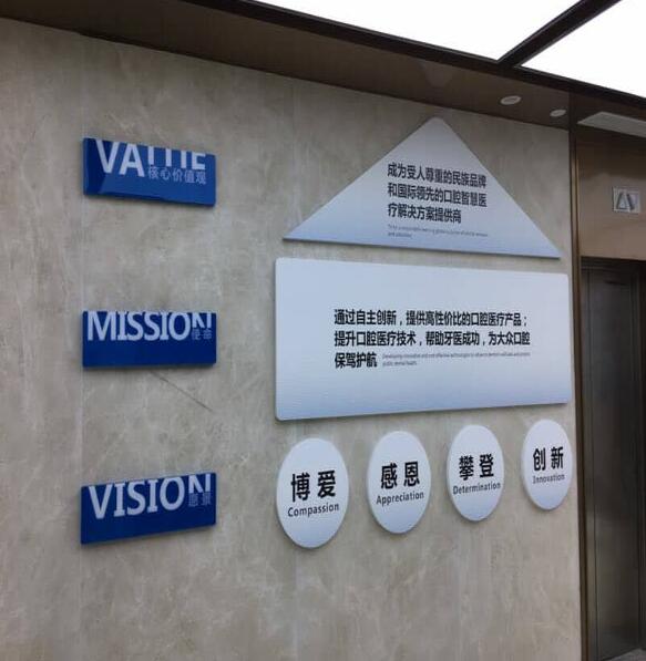 牙科醫院文化墻制作效果圖