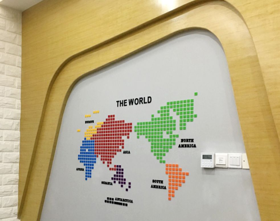 辦公室世界地圖文化墻設(shè)計(jì)2
