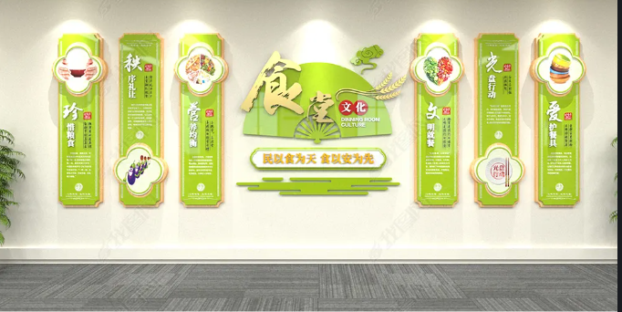 企業員工食堂文化墻.png
